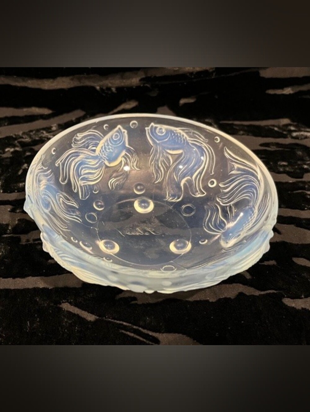 Sabino "Bols Poissons" Iridescent‎ Art Glass Goldfish Bowl Post War Signed